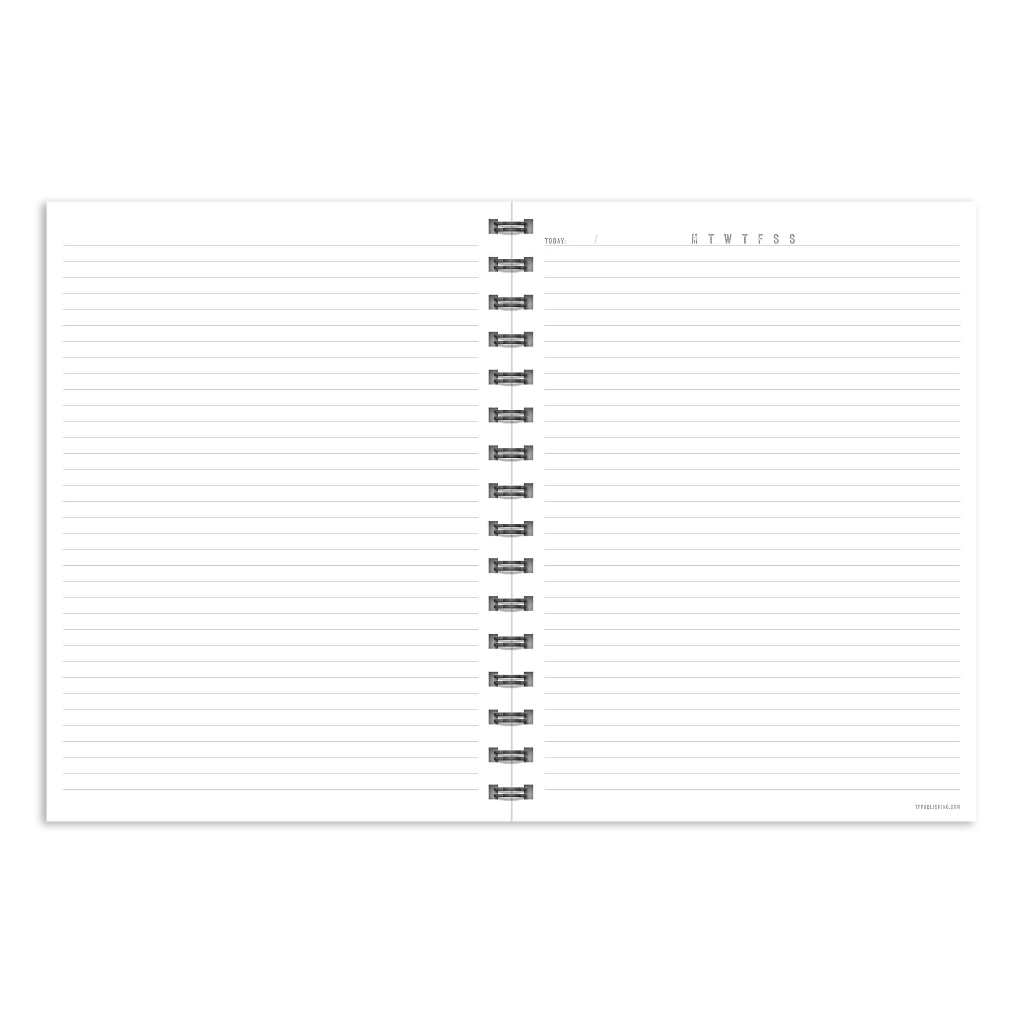 TF Publishing Business Black Spiral Lined Journal